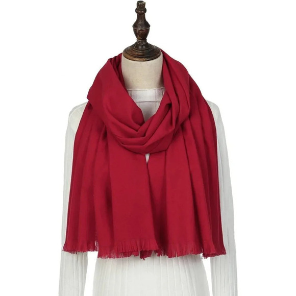 Swat Pany Scarf  For Women Winter Pashmina Shawls For Women Wedding Shawls-Red - Picture 3 of 7
